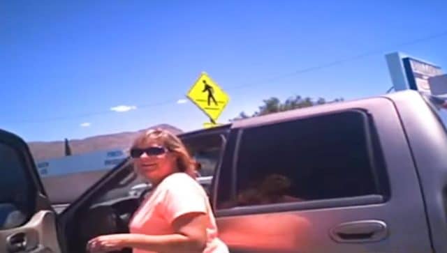 Woman gets a fine and scolding from officer for leaving her dog in a hot car