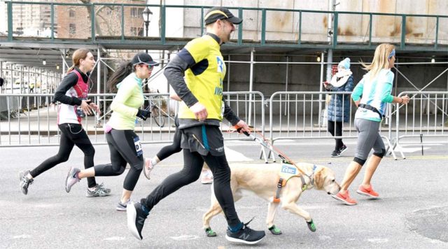 Blind man and his dog finish the NYC half marathon for the first time
