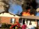 Off-Duty Firefighter Saves A Dog From A Burning House Man driving by a burning house rescues a dog from the fire