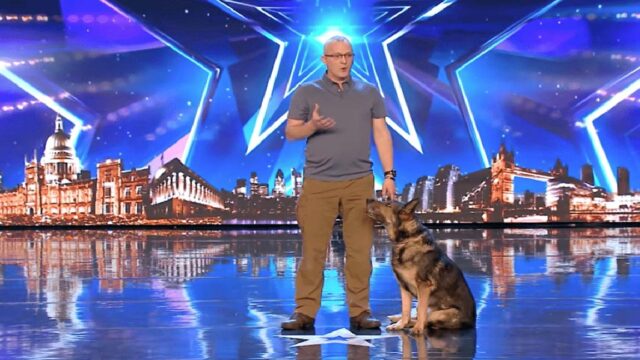 Police dog performs a magic act on TV