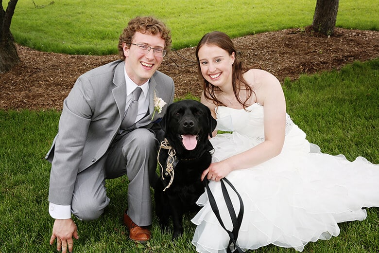 daisy on her big day as ring bearer