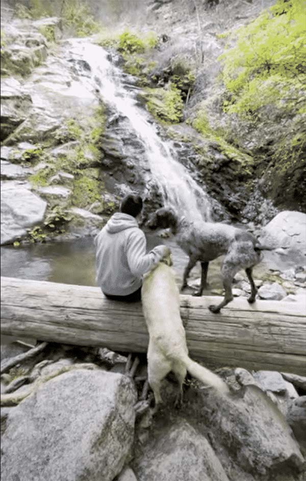 Resting after a long hike to Whiskey Falls