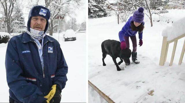 Mail Man Builds Ramp for a Family with a Senior Dog