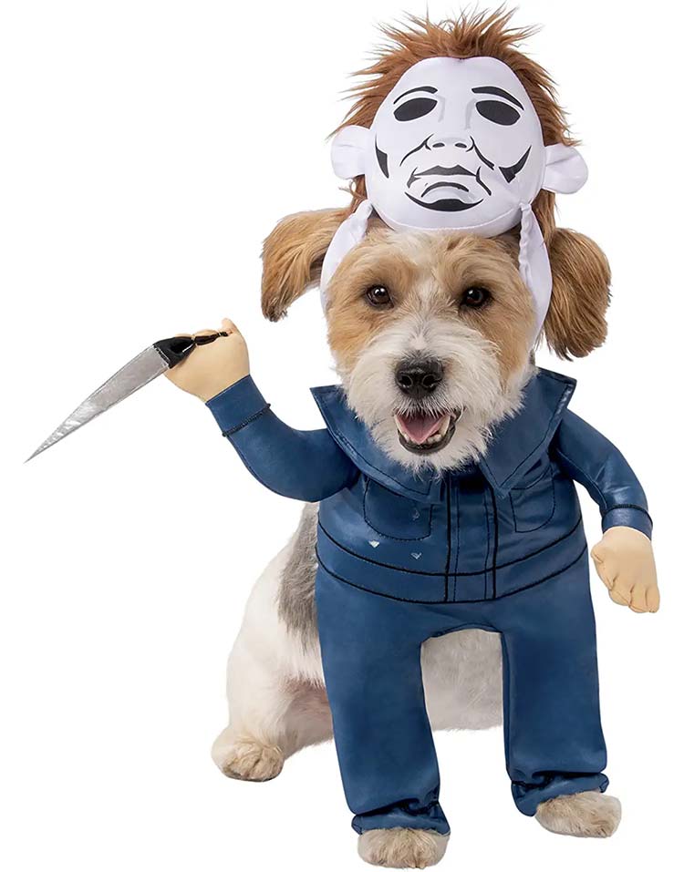 Michael Myers dog costume from the Halloween movie